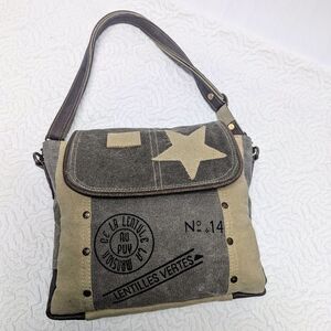 MYRA BAG | Leather Star Upcyxles Military Bag